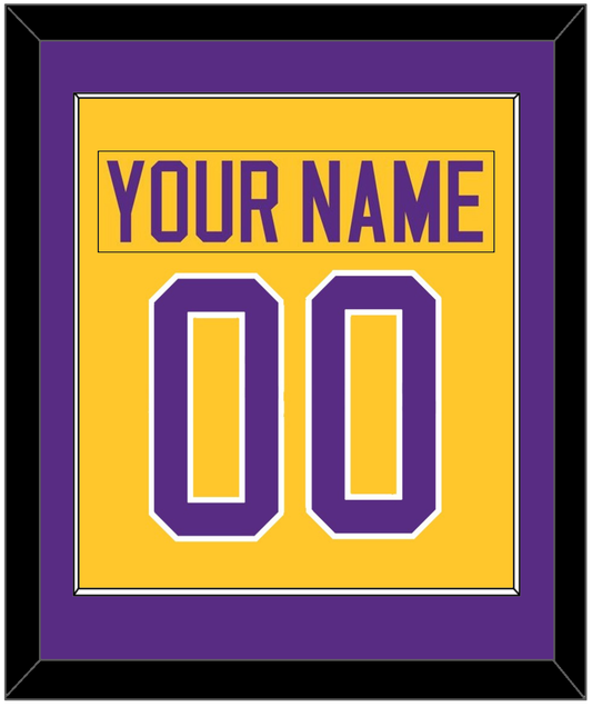Los Angeles Nameplate & Number (Back) Combined - Home Gold (1980-1988) - Essential Tier 2