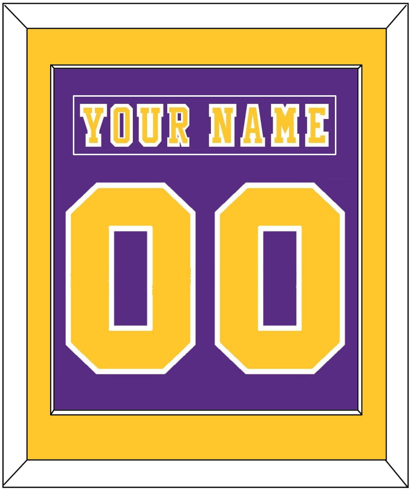 Los Angeles Nameplate & Number (Back) Combined - Road Purple (1977-1980) - Essential Tier 2
