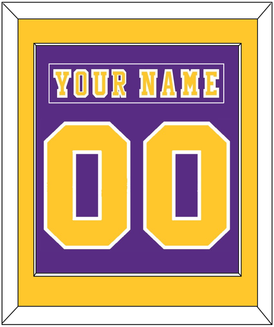 Los Angeles Nameplate & Number (Back) Combined - Road Purple (1977-1980) - Essential Tier 2