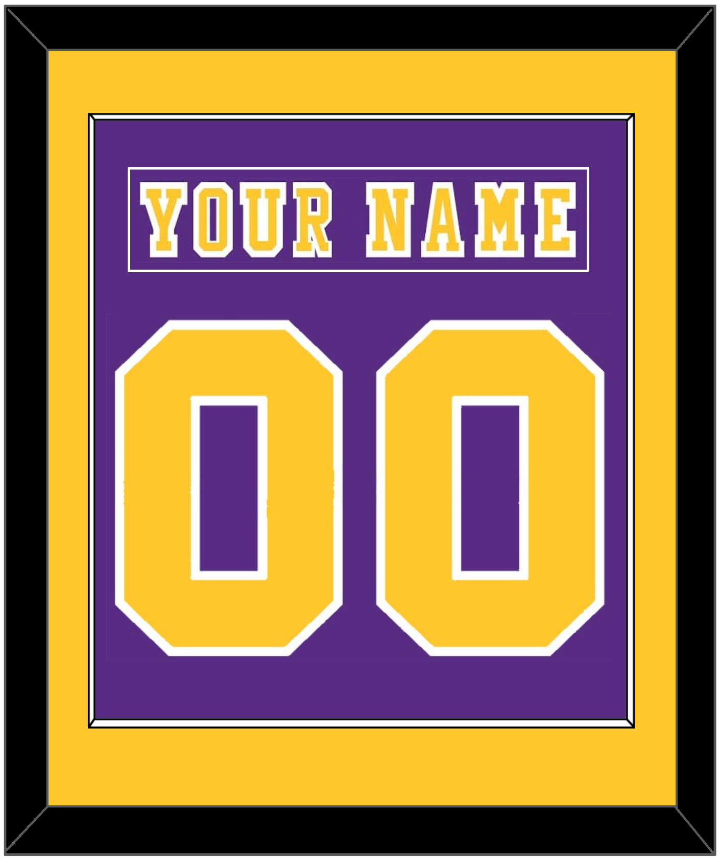 Los Angeles Nameplate & Number (Back) Combined - Road Purple (1977-1980) - Essential Tier 2