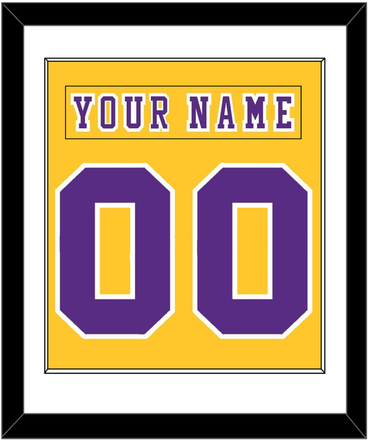 Los Angeles Nameplate & Number (Back) Combined - Home Gold (1970-1980) - Essential Tier 1
