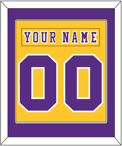 Los Angeles Nameplate & Number (Back) Combined - Home Gold (1970-1980) - Essential Tier 2
