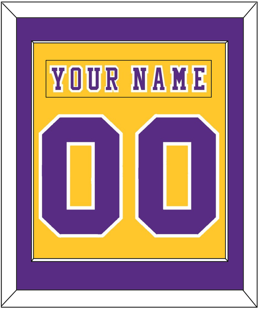 Los Angeles Nameplate & Number (Back) Combined - Home Gold (1970-1980) - Essential Tier 2