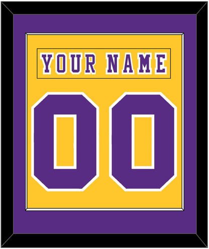 Los Angeles Nameplate & Number (Back) Combined - Home Gold (1970-1980) - Essential Tier 2