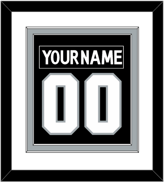 Los Angeles Nameplate & Number (Back) Combined - Home Black (2017-2024) - Signature Tier 1