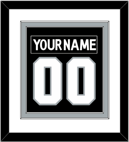 Los Angeles Nameplate & Number (Back) Combined - Home Black (2011-2017) - Signature Tier 1