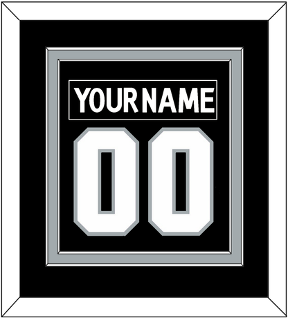 Los Angeles Nameplate & Number (Back) Combined - Home Black (2017-2024) - Signature Tier 2