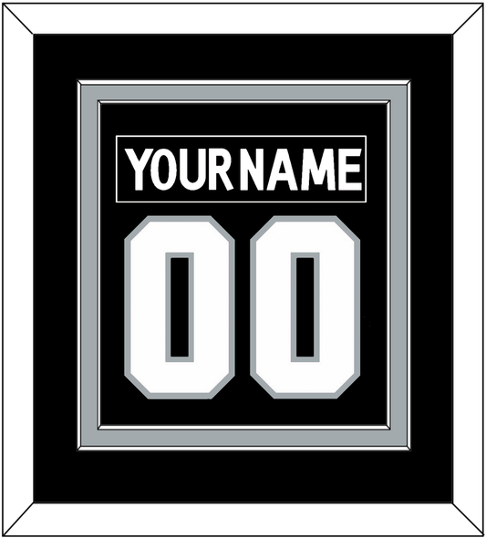 Los Angeles Nameplate & Number (Back) Combined - Home Black (2017-2024) - Signature Tier 2