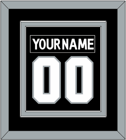 Los Angeles Nameplate & Number (Back) Combined - Home Black (2017-2024) - Signature Tier 2