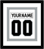 Los Angeles Nameplate & Number (Back) Combined - Road White (2017-2024) - Double Mat 1