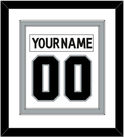 Los Angeles Nameplate & Number (Back) Combined - Road White (2011-2017) - Signature Tier 1
