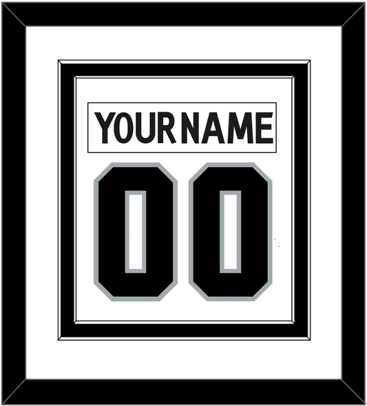 Los Angeles Nameplate & Number (Back) Combined - Road White (2017-2024) - Signature Tier 2