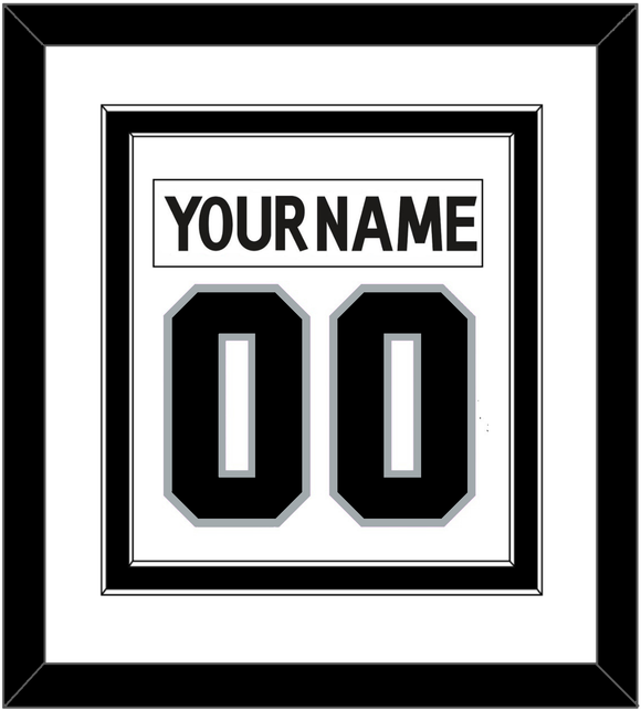 Los Angeles Nameplate & Number (Back) Combined - Road White - Double Mat 2
