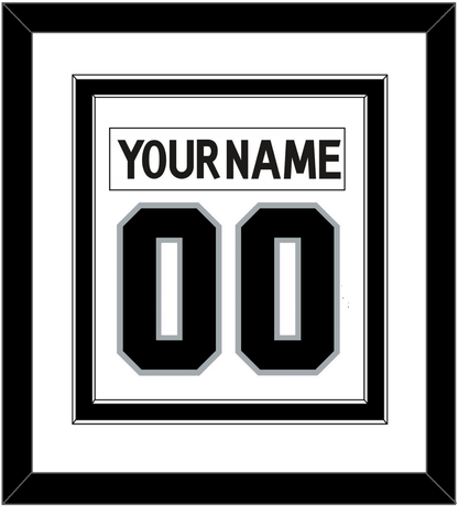 Los Angeles Nameplate & Number (Back) Combined - Road White (2011-2017) - Signature Tier 2