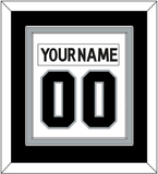 Los Angeles Nameplate & Number (Back) Combined - Road White (2017-2024) - Double Mat 3