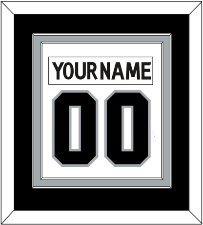 Los Angeles Nameplate & Number (Back) Combined - Road White (2011-2017) - Signature Tier 3