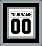 Los Angeles Nameplate & Number (Back) Combined - Road White (2017-2024) - Double Mat 3