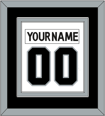 Los Angeles Nameplate & Number (Back) Combined - Road White (2011-2017) - Signature Tier 3
