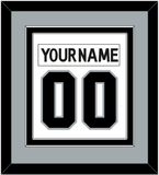 Los Angeles Nameplate & Number (Back) Combined - Road White (2017-2024) - Double Mat 4
