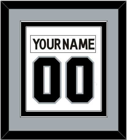 Los Angeles Nameplate & Number (Back) Combined - Road White (2011-2017) - Signature Tier 4