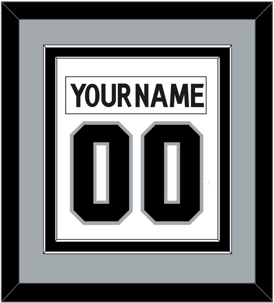 Los Angeles Nameplate & Number (Back) Combined - Road White (2011-2017) - Signature Tier 4