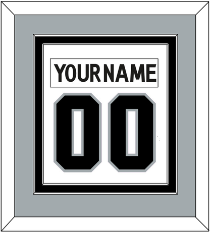 Los Angeles Nameplate & Number (Back) Combined - Road White (2011-2017) - Signature Tier 4