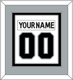Los Angeles Nameplate & Number (Back) Combined - Road White (2017-2024) - Double Mat 4
