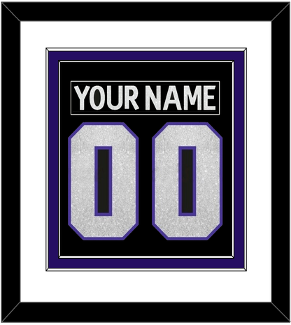 Los Angeles Nameplate & Number (Back) Combined - Road Black (1998-2002) - Signature Tier 1