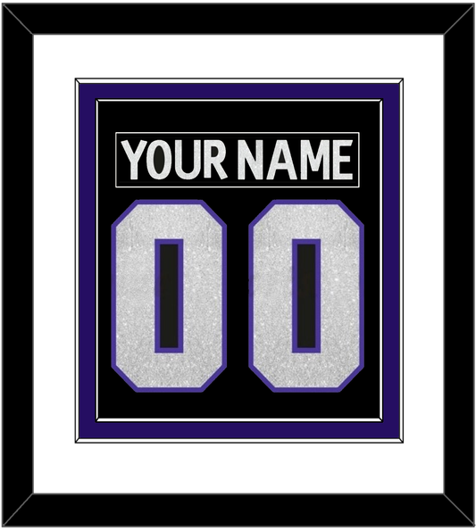 Los Angeles Nameplate & Number (Back) Combined - Home Black (2007-2011) - Signature Tier 1