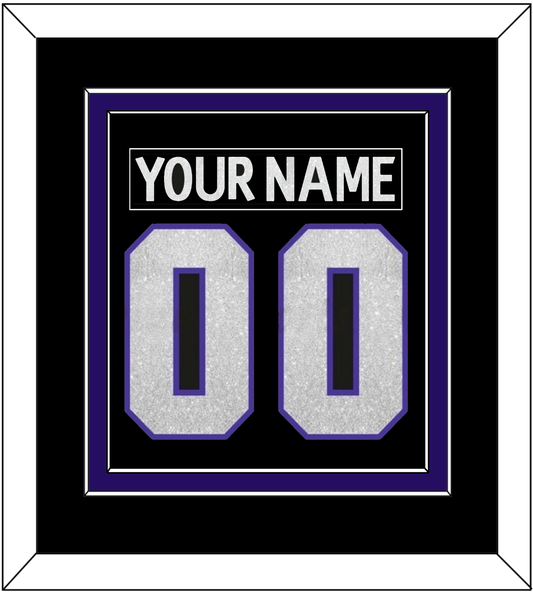 Los Angeles Nameplate & Number (Back) Combined - Road/Home Black (2002-2007) - Signature Tier 2
