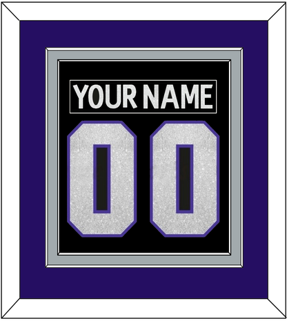 Los Angeles Nameplate & Number (Back) Combined - Home Black (2007-2011) - Signature Tier 3