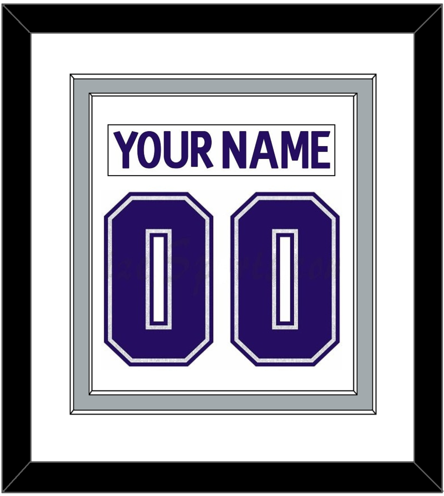Los Angeles Nameplate & Number (Back) Combined - Home White (1998-2002) - Signature Tier 1