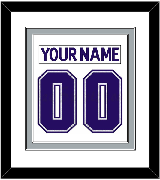 Los Angeles Nameplate & Number (Back) Combined - Road White (2007-2011) - Signature Tier 1
