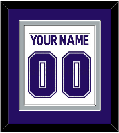 Los Angeles Nameplate & Number (Back) Combined - Road White (2007-2011) - Signature Tier 2