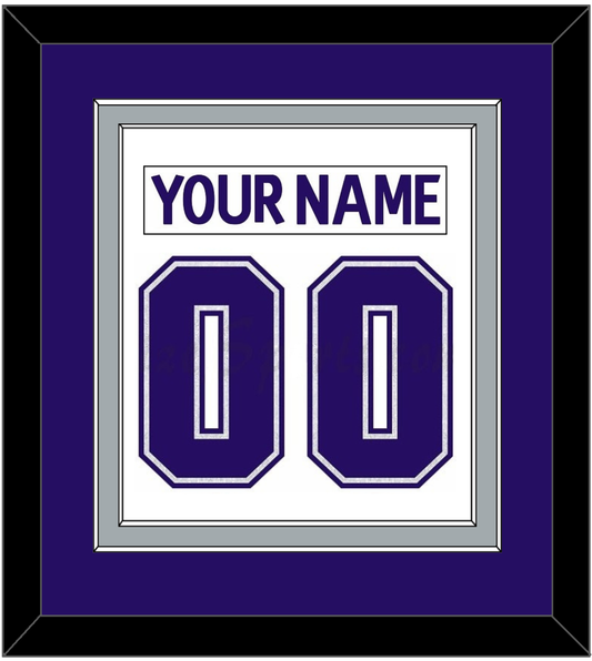 Los Angeles Nameplate & Number (Back) Combined - Road White (2007-2011) - Signature Tier 2