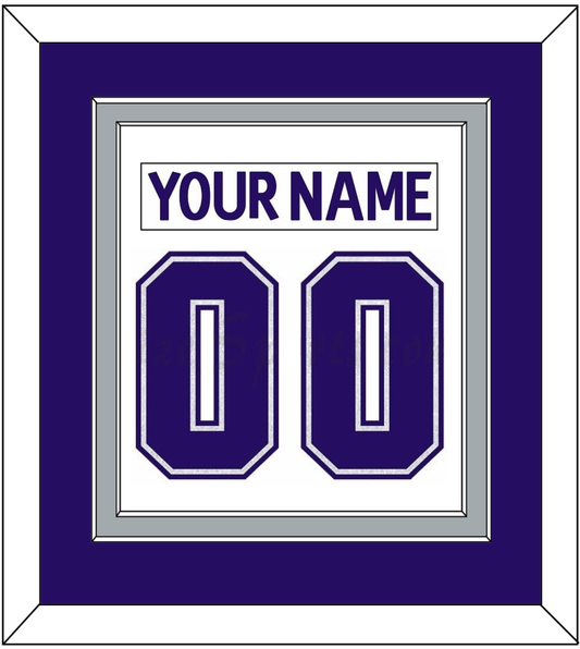 Los Angeles Nameplate & Number (Back) Combined - Road White (2007-2011) - Signature Tier 2