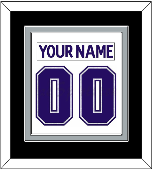 Los Angeles Nameplate & Number (Back) Combined - Road White (2007-2011) - Signature Tier 3