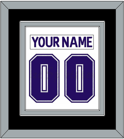 Los Angeles Nameplate & Number (Back) Combined - Road White (2007-2011) - Signature Tier 3