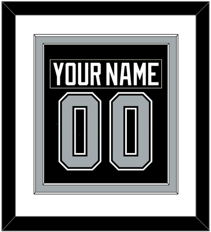 Los Angeles Nameplate & Number (Back) Combined - Road Black (1992-1998) - Signature Tier 1