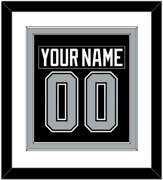 Los Angeles Nameplate & Number (Back) Combined - Road Black (1992-1998) - Signature Tier 1