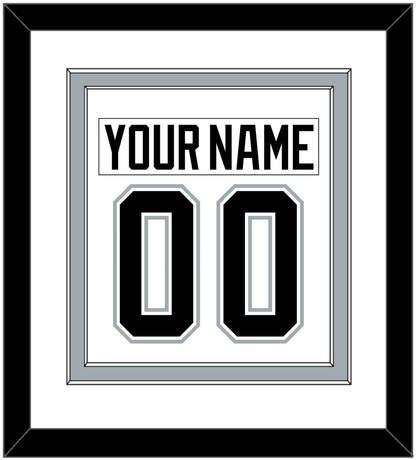 Los Angeles Nameplate & Number (Back) Combined - Home White (1992-1998) - Signature Tier 1