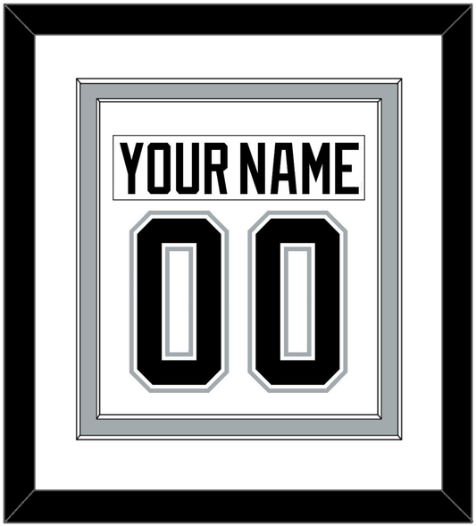 Los Angeles Nameplate & Number (Back) Combined - Home White (1992-1998) - Signature Tier 1
