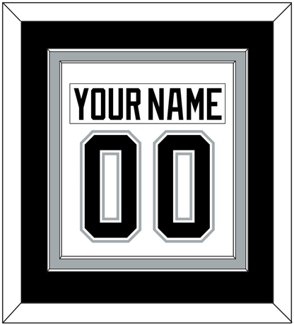 Los Angeles Nameplate & Number (Back) Combined - Home White (1992-1998) - Signature Tier 2