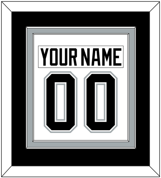 Los Angeles Nameplate & Number (Back) Combined - Home White (1992-1998) - Signature Tier 2