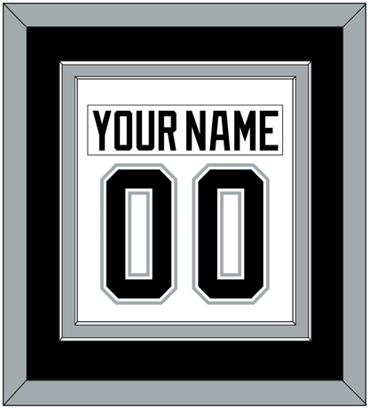 Los Angeles Nameplate & Number (Back) Combined - Home White (1992-1998) - Signature Tier 2