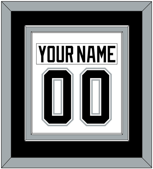 Los Angeles Nameplate & Number (Back) Combined - Home White (1992-1998) - Signature Tier 2