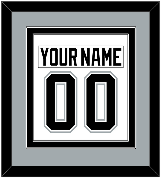 Los Angeles Nameplate & Number (Back) Combined - Home White (1992-1998) - Signature Tier 3