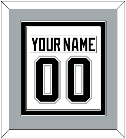 Los Angeles Nameplate & Number (Back) Combined - Home White (1992-1998) - Signature Tier 3