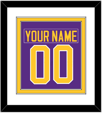 Los Angeles Nameplate & Number (Back) Combined - Road Purple (1980-1988) - Signature Tier 1