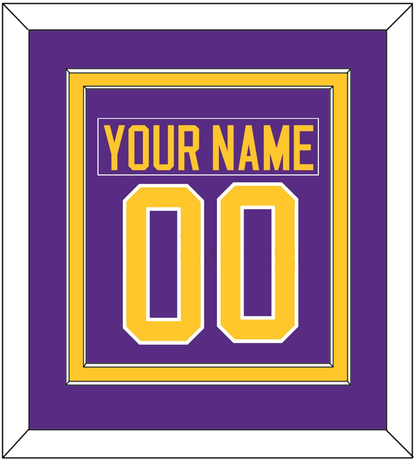 Los Angeles Nameplate & Number (Back) Combined - Road Purple (1980-1988) - Signature Tier 2
